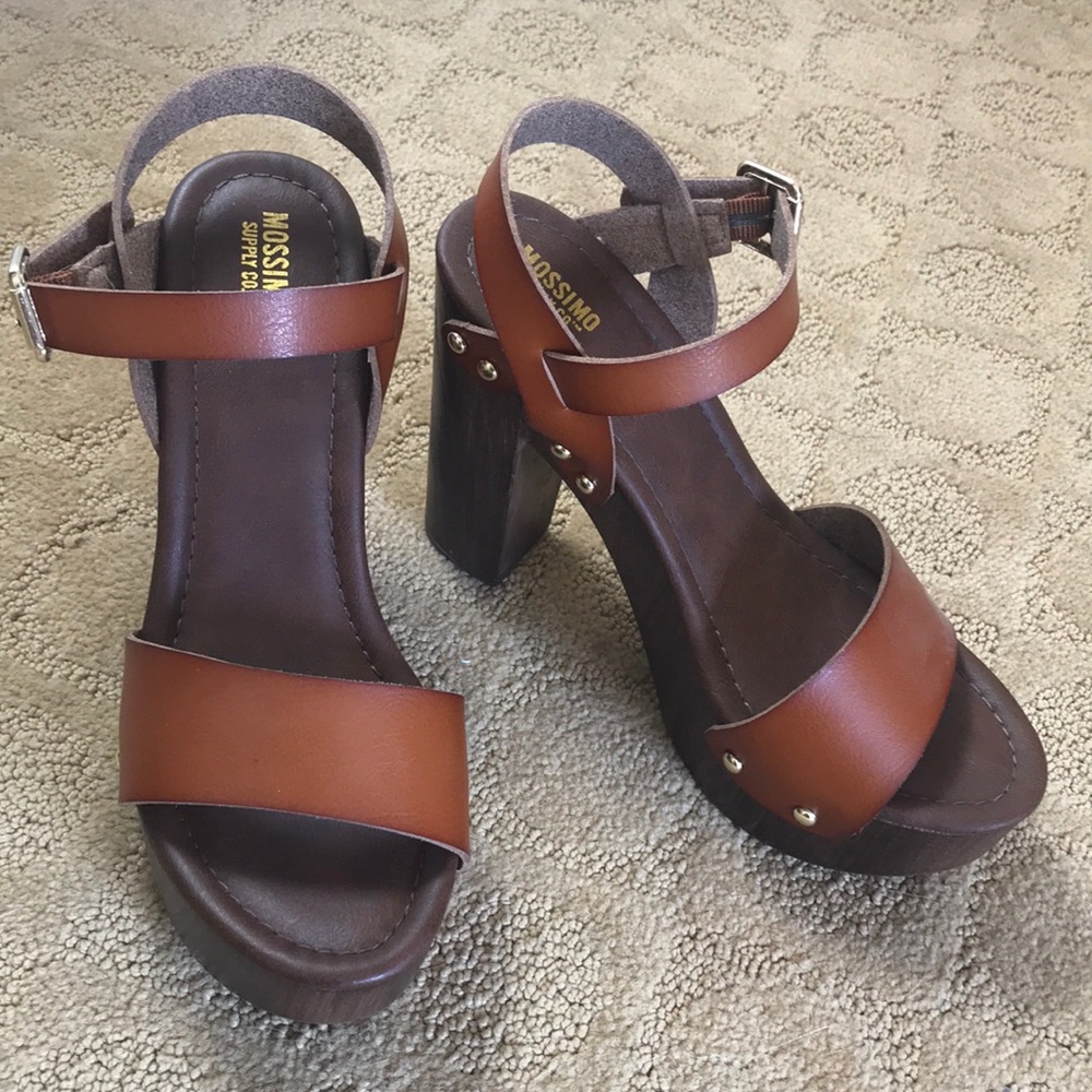 Brown Mossimo faux wood heels